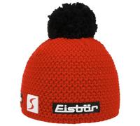 Eisbär Jamie Pompon MÜ SP Hellrot-Schwarz Mütze, Unisex-Erwachsene