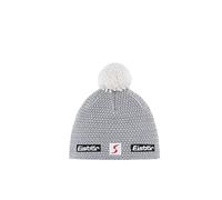 Eisbär Jamie Skipool Bommelmütze Beanie Strickmütze Wollmütze Wintermütze Skimütze (One Size - weiß-grau)