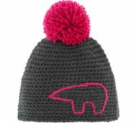 Eisbär Jay Pompon Mütze kids anthrazit/Stick+Pom:pitti pink
