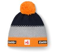 Eisbär - Kid's Star Pompon Mütze Ski Austria - Mütze, Gr. 55 cm 55 cm - 7-8 Years, grau (FlameOrange/Hellgrau/Nacht)