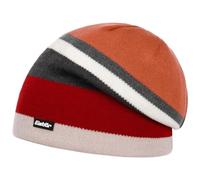 Eisbär Miron 2.0 Beanie Strickmütze Wintermütze Streifenmütze Skimütze (One Size - rot)