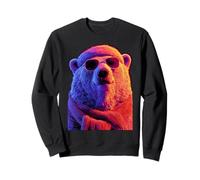 Eisbär mit Sonnenbrille Schal Retro Winter Tier Hipster Sweatshirt