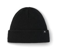 Eisbär Mütze Damen Salma 2.0 Schwarz - Merino Strickmütze für Frauen - Wintermütze bequem weich mit Umschlag - warm Merinowolle Haube kuschelig aus Österreich