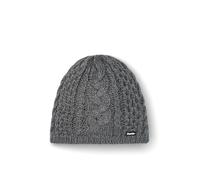 Eisbär Damen Mütze Afra (75040) Merino-Wollmütze mit Fleece, Zopfmuster One Size Anthrazit