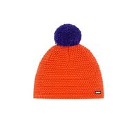 Eisbär Mütze Damen & Herren Jamie Pompon Orange - Merino Unisex mit Fleece schützt vor Kälte und Wind - Klassische Bunte Bommelmütze Strickmütze Haube aus Österreich