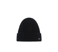 Eisbär Damen Strickmütze LEIA OS aus Wolle-Baumwolle-Mix, schwarz, Einheitsgröße