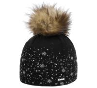 Eisbär Rana Lux Crystal MÜ, Mütze mit Kunstfellpompon Damen schwarz/graumele hellbraun schwarz/graumele hellbraun 5 (EU 38)