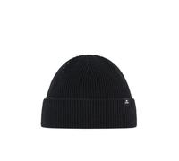 Eisbär Mütze Damen Salma 2.0 Schwarz - Merino Strickmütze für Frauen - Wintermütze bequem weich mit Umschlag - warm Merinowolle Haube kuschelig aus Österreich