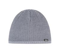 Eisbär Mütze Alex MÜ XL – Merino Beanie Herren warm – hellgrau-graumele