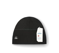 Eisbär Mütze Herren und Damen Iona Schwarz - Sportmütze atmungsaktiv Laufmütze feuchtigkeitsabführend schnelltrocknend - Beanie zum Laufen Radfahren Haube für Sport und Outdoor im Sommer