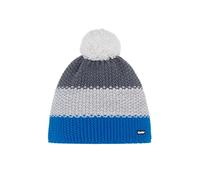 Eisbär Wintermütze Star mit Bommel (Pompon) blau/grau - 1 Stück, Größe OneSize