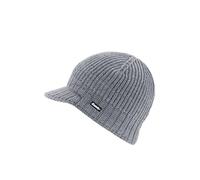 Eisbär Mütze Herren Paul 2.0 Cap Grau - Merino Wintermütze für Männer - mit Fleece für Schutz gegen Wind & Kälte - Strickmütze mit Schirm Cap mit Visor Haube aus Österreich