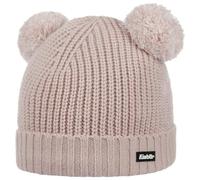 Eisbär Mütze Ponti Pompon Kids - warme Wintermütze Jungen & Mädchen - 53 cm (5-6 Jahre) - kuschelige mit Fleece Futter Bommelmütze Strickmütze Pudelmütze Kindermütze Haube aus Österreich