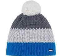 Eisbär Wintermütze Star mit Bommel (Pompon) blau/grau - 1 Stück, Größe OneSize