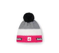 Eisbär Mütze Star Pompon Ski Austria Kids - warme Wintermütze Jungen & Mädchen - 55 cm (7-8 Jahre) - atmungsaktive mit Fleece Innenband Bommelmütze Kindermütze aus Österreich