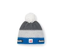 Eisbär Mütze Star Pompon Ski Austria Kids - warme Wintermütze Jungen & Mädchen - 55 cm (7-8 Jahre) - atmungsaktive mit Fleece Innenband Bommelmütze Kindermütze aus Österreich