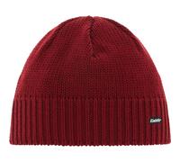 Eisbär Wintermütze (Beanie) Trop Strickmuster Merinowolle burgundrot Herren
