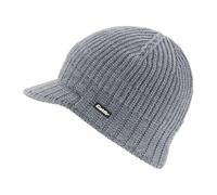 Eisbär Mütze Paul 2.0 Cap – Merino Wintermütze mit Fleece & Schirm, Grau, aus Österreich