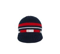Eisbär Pauli Ski Austria Cap blau - Strickmütze mit Schild, Merino-Mix (mulesingfrei), Kuscheligem Fleeceband & Offiziellem Ski Austria Logo - Retro-Design für Sonne & Schnee