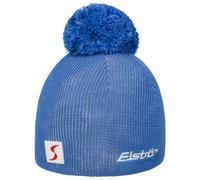 Eisbär Pompon Skipool Beanie Strickmütze Skimütze Bommelmütze (One Size - blau)