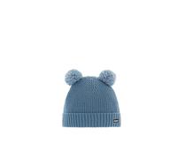 Eisbär Mütze Kid's Ponti Pompon – warme Kinder-Strickmütze mit Fleecefutter, 53 cm, Blau