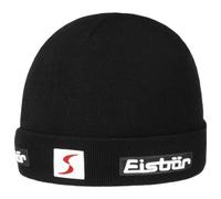 Eisbär Renan RL Skipool Umschlagmütze Strickmütze Skimütze Wollmütze Merinomütze Wintermütze Damen/Herren - Made in Austria mit Umschlag Winter Herbst-Winter - One Size schwarz
