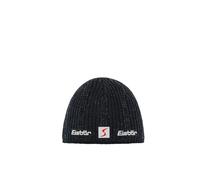 Eisbär Rene Skipool Mütze Beanie Strickmütze Wollmütze Wintermütze Skimütze Damen/Herren - Made in Austria mit Futter, Futter Winter Herbst-Winter - One Size schwarz-blau