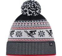 Eisbär Retroski Pompon Mütze ketchup-schwarz-white-graumele (009)