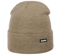 Eisbär Skater OS Strickmütze Beanie Skimütze Wintermütze Wollmütze Umschlagmütze Damen/Herren - mit Umschlag Herbst-Winter Winter - One Size beige