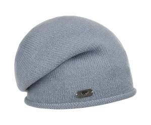 Eisbär Soft Kaschmir Oversize Beanie Kaschmirmütze Strickmütze Damenmütze Herrenmütze Wintermütze (One Size - hellblau)