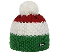 Eisbär Wintermütze Star mit Bommel (Pompon) grün/rot/weiss - 1 Stück, Größe OneSize