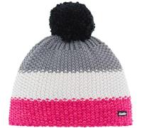 Eisbär Mütze Star Pompon Kinder One Size grau (Pink meliert/Weiß/Grau meliert)