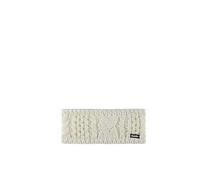 Eisbär Stirnband Afra – Damen Merino-Mix, wärmendes Fleece-Innenband, Zopfmuster, Weiß, 11 cm