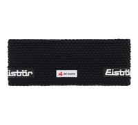 Eisbär Stirnband Damen & Herren Jamie Ski Austria Schwarz - Merino Headband Unisex - Haarband mit Fleece schützt vor Kälte und Wind - Haube weich warm atmungsaktiv aus Österreich