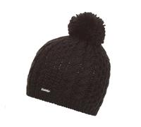 Eisbär Strickmütze (Pompon) Afra Damen - schwarz - 1 Stück, Größe OneSize
