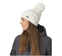 Eisbär Strickmütze (Pompon) Afra Damen - weiss - 1 Stück, Größe OneSize