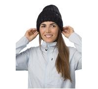 Eisbär Wintermütze (Beanie) Alea - grobe Rippstruktur - Damen schwarz - 1 Stück