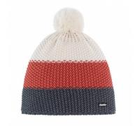 Eisbär Wintermütze (Bommel) Star Pompon RL cremeweiss/rot/grau