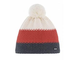 Eisbär Wintermütze (Bommel) Star Pompon RL cremeweiss/rot/grau Kinder, Größe OneSize