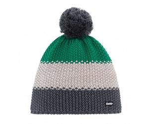 Eisbär Wintermütze (Bommel) Star Pompon RL grün/grau Kinder, Größe OneSize