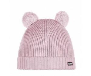 Eisbär Wintermütze (Pompon) Ponti - mit Wollpompon als Ohren - pink - Kinder, Größe 53
