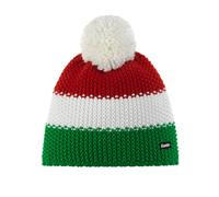 Eisbär Wintermütze Star mit Bommel (Pompon) grün/rot/weiss - 1 Stück, Größe OneSize