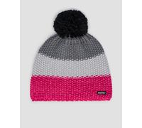 Eisbär Mütze Herren & Damen Star Pompon Pink-weiß-grau - Merino Wintermütze Unisex mit Fleece schützt vor Kälte und Wind - Bommelmütze atmungsaktiv thermoregulierend warm Haube aus Österreich