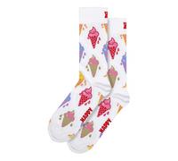Eiscreme-Socken | Happy Socks | Lustige Geschenk-Socken - Weiß US 37-40