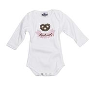 Eisenherz Baby Body langarm rosa Spatzerl und Breze in verschiedenen Größen - süßer Trachtenlook Größe 68
