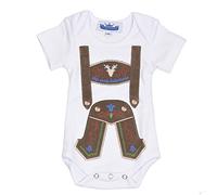 Eisenherz Trachten Babybody - MEI ERSTE LEDERHOSN - Lederhose Kurzarmbody für Jungen - EIN tolles Geschenk in Größe 86