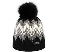 Eisglut Damen Mütze Romy Merino, Schwarz/Weiss, M 57-58cm, 20130