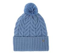 Eisglut Damen Strickmütze gefütterte Wintermütze mit Bommel Giselel Alpaka 25121 Milky Blue 65