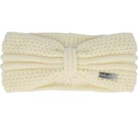 Eisglut Esmeraldal Merino edles Strick-Stirnband in Knoten-Optic creme-weiß