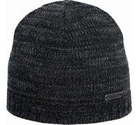 Eisglut melierte Strickmütze Dylang XL mit Fleece-Innenband onesize, Anthrazit